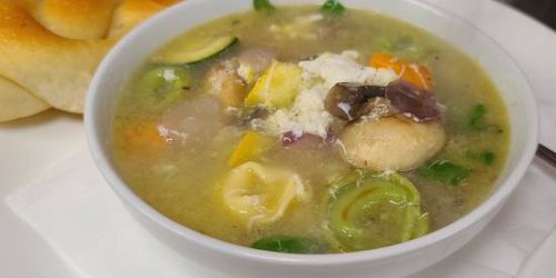 Chicken Tortellini in Broth